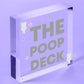 Nautical Bathroom Sign Poop Deck Funny Bathroom Toilet Loo Shabby Chic Sign