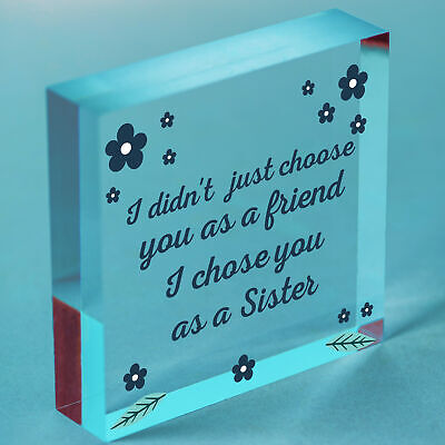 Special FRIEND Sister Gifts Wood Heart Christmas Friendship Gift Birthday Plaque