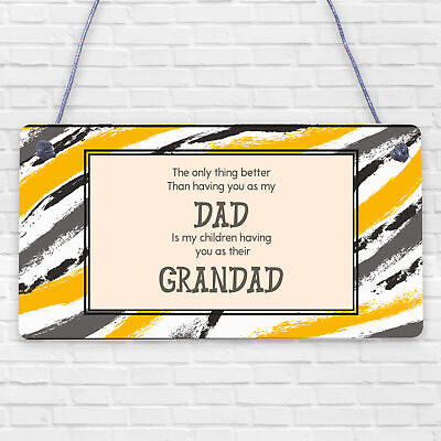 Dad Grandad To Be Grandparent Gifts Hanging Plaque Thank You Birthday Gifts