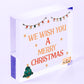 Wish You A Merry Christmas Wood Heart Christmas Tree Xmas Bauble Decoration Gift