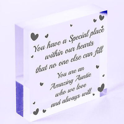 Amazing Auntie Gifts For Birthday Wooden Heart Sign Thank You Gifts For Auntie