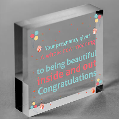 Pregnancy Congratulations Mum Dad To Be New Baby Shower Gift Wood Heart Plaque