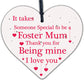 Christmas Gifts For Mum Thank You Wood Heart Foster Mum Mother Daughter Son Gift