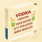 Vodka Botox Funny Alcohol Gift Man Cave Home Bar Hanging Plaque Pub Friends Sign