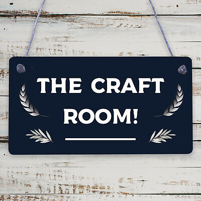 Handmade The Craft Room Home Decor Shabby Chic Hanging Door Wall Shed Plaque