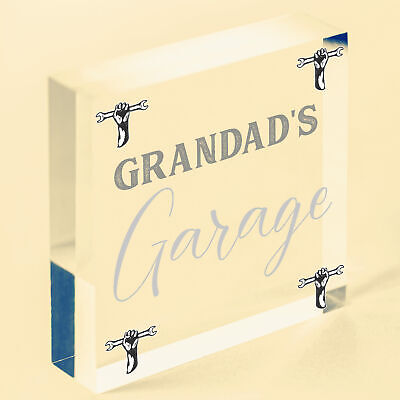 Grandad's Garage Wall Plaque Novelty Workshop Man Cave Shed Sign Father Gift