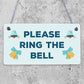 PLEASE RING THE BELL House Door Hanging Plaque Garden Home Decor Sign Notice