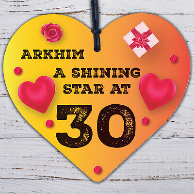 30th Birthday Gifts For Her Wooden Heart Sign Gift For Friend Sister Niece Women