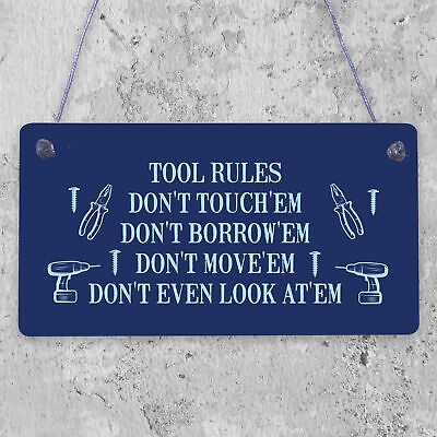 Funny Tools Sign For Man Cave Garage Shed Door Sign Gift For Men Dad Grandad