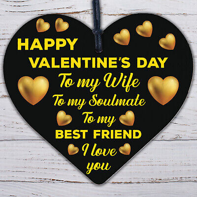 Valentines Day Gift For Wife Soulmate Gift Best Friend Gift Engraved Heart