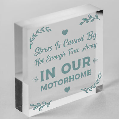 Stress Motorhome Friendship Gift Family Present Hanging Plaque Birthday Sign