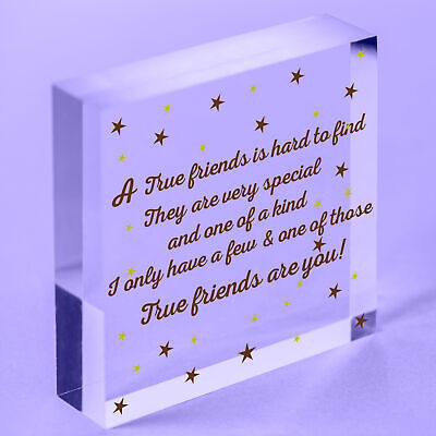 True Friend Wooden Special Friendship Gift For Women Thank You Gift Keepsake