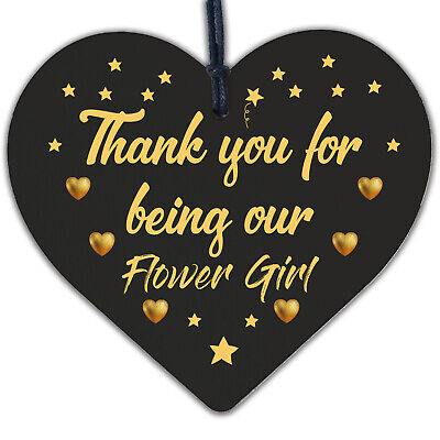 Thank You For Being Our Flower Girl Gift Engraved Heart Wedding Gift Keepsake