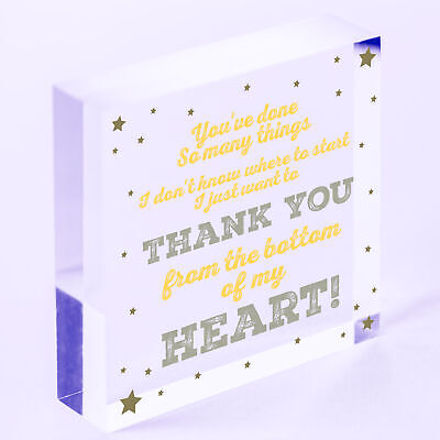 Thank You Gift For Men Women Wood Heart Friend Gift Teacher Assistant Volunteer