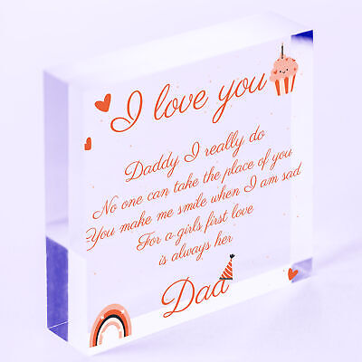 Dad Gifts From Daughter From Son Hanging Wooden Heart Daddy Birthday Card Gifts