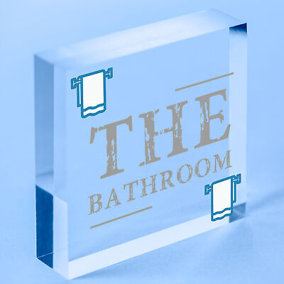 Bathroom Decor Marble Theme Hanging Bathroom Toilet Sign Home Decor Gift