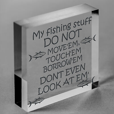 Funny Fishing Fisherman Stuff Sign Garden Shed Man Cave Plaque Grandad Dad Gift