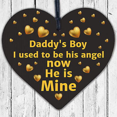 Daddys Boy Dad Memorial Heart Birthday Gifts For Garden For Grave Plaques