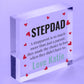 Personalised Step Dad Birthday Christmas Gifts From Son Daughter Clear Block