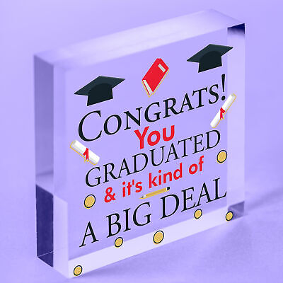 Big Deal Graduation Wooden Heart Keepsake Gift Congratulations Party Decorations