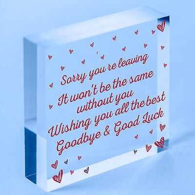 Sorry You're Leaving Boss Friend Colleagues Leaving New Job Gift Good Luck Signs