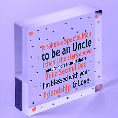 THANK YOU Uncle Gifts For Uncles Birthday Wooden Heart Uncle Christmas Gift Sign