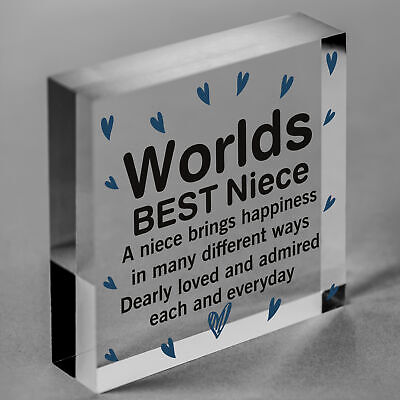 Best Niece Birthday Christening Christmas Gift Auntie Uncle Gifts Family Plaque