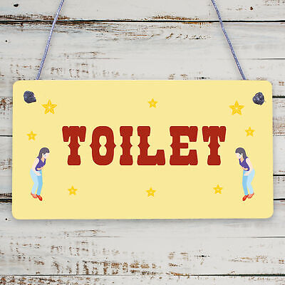 Retro Toilet Sign Funny Vintage Pub Bar Club Hanging Plaque Bathroom Loo Door