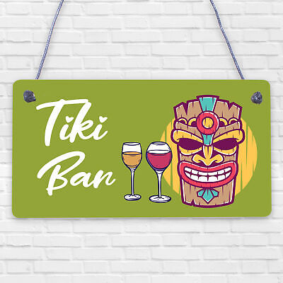 Tiki Bar Accessories Home Bar Decor Novelty Hanging Sign Man Cave Kitchen Gifts