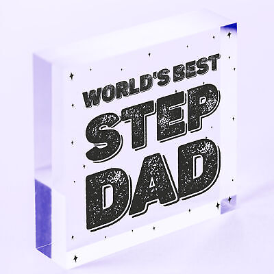 Step Dad Gifts Wooden Keyring Fathers Day Gift For Step Dad Birthday Gift