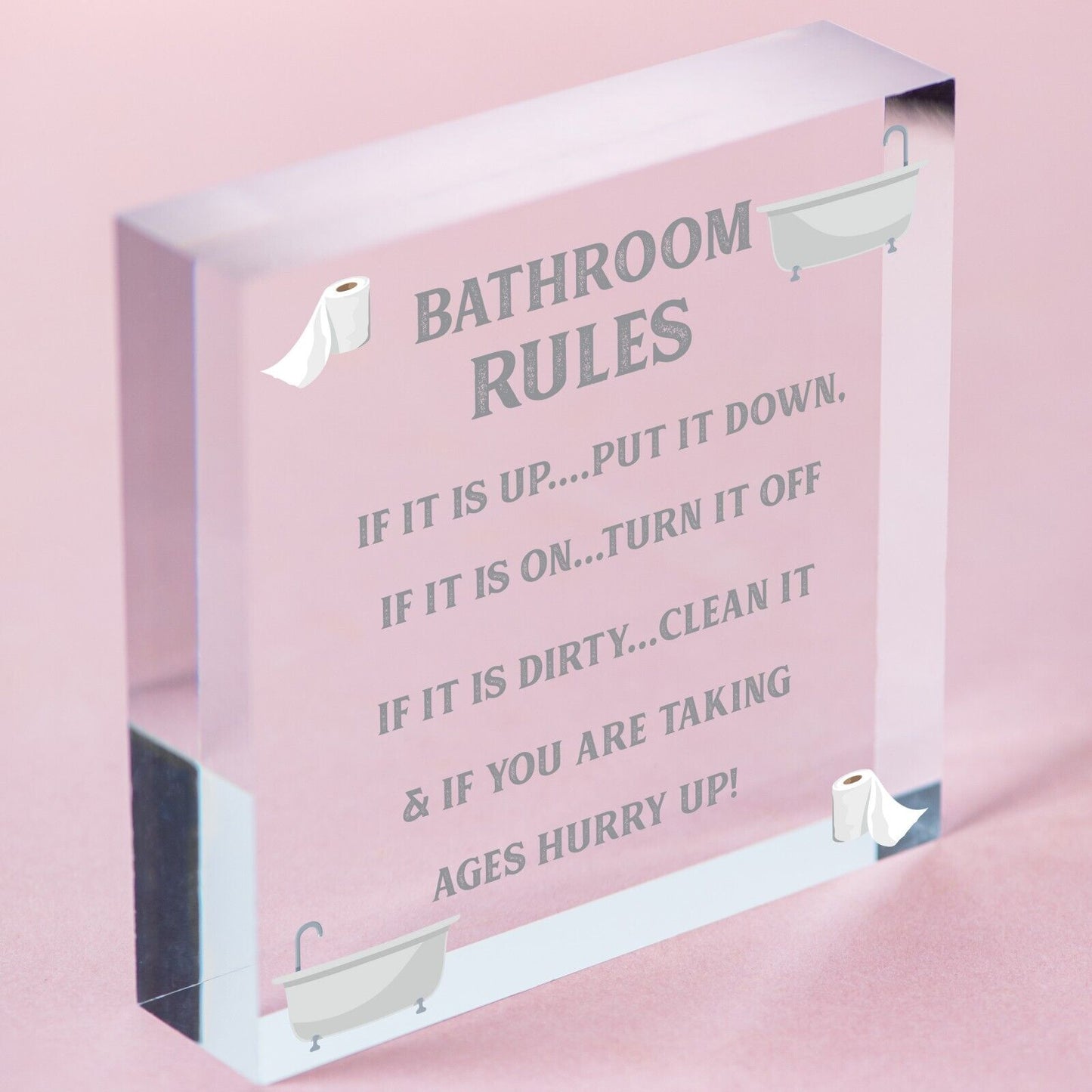 Nautical Bathroom Sign Funny Quirky Toilet Loo Door Wall Shabby Chic Plaque Gift