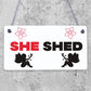 She Shed Woman Cave Garden Mum Sister Friendship Hanging Plaque Home Gift Sign