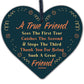 Thank You For Being A Great Friend Wooden Hanging Heart Plaque Friendship Gift