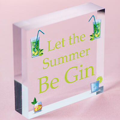 Funny Gin Sign Shabby Chic Home Bar Kitchen Alcohol Plaque Garden Shed Gift