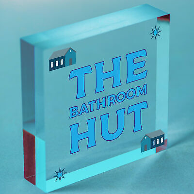 Quirky Nautical Bathroom Sign THE BATHROOM HUT Beach Theme Toilet Sign