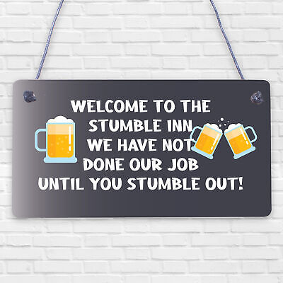 Funny Bar Sign Stumble Inn Novelty Bar Pub Signs And Plaques Man Cave Decor