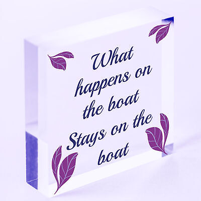 What Happens On The Boat Nautical Decor Shabby Chic Hanging Beach Sign Plaque