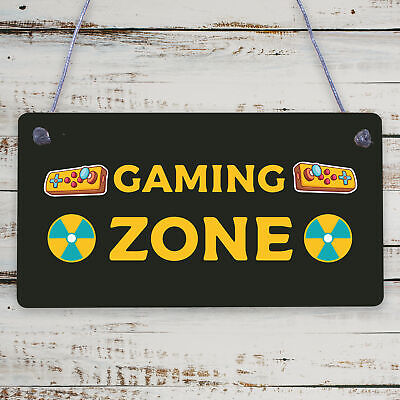 Gaming Zone Plaque For Boys Bedroom Man Cave Gaming Gamer Accessories