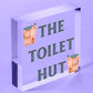 The Toilet Hut Shabby Chic Bathroom Sign Seaside Plaques Beach Nautical Gifts