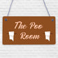 The Poo Room Shabby Chic Bathroom Toilet Loo Plaque Funny Novelty Door Sign