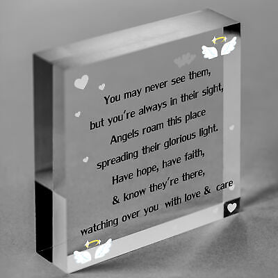 Glorious Light Angels Memorial Bereavement Poem Hanging Plaque Heaven Love Sign