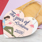 The year of Lockdown Heart Hanging Sign 2020 Friend Gifts Keepsake