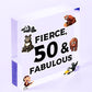 50 And Fabulous Gift 50 Birthday Decorations 50th Birthday Present For Women Men