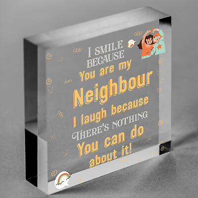 Best Neighbour Funny Gifts Wood Heart Birthday Christmas Gift For Best Neighbour