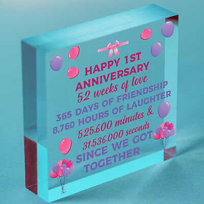 Anniversary 20th Wedding Anniversary Engagement Wood Heart Plaque Gift Keepsake