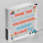 THANK YOU Gift For Teacher Teaching Assistant Leaving Nursery School Gift Plaque