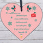 CHRISTMAS BAUBLE Memorial Heart Plaque Mum Dad Nan Grandad Friend Tree Decor