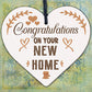 Congratulations New Home Plaque First House Friendship Family Gift House Warming