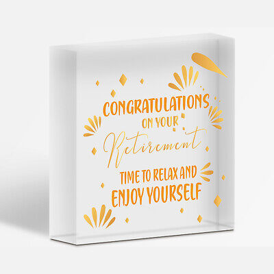 Congratulations Retirement Sign Novelty Keepsake Leaving Work Present Friendship