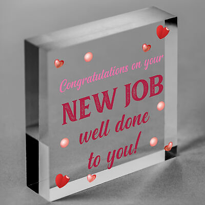 Congratulations New Job Leaving Gift Boss Friend Colleagues Good Luck Signs